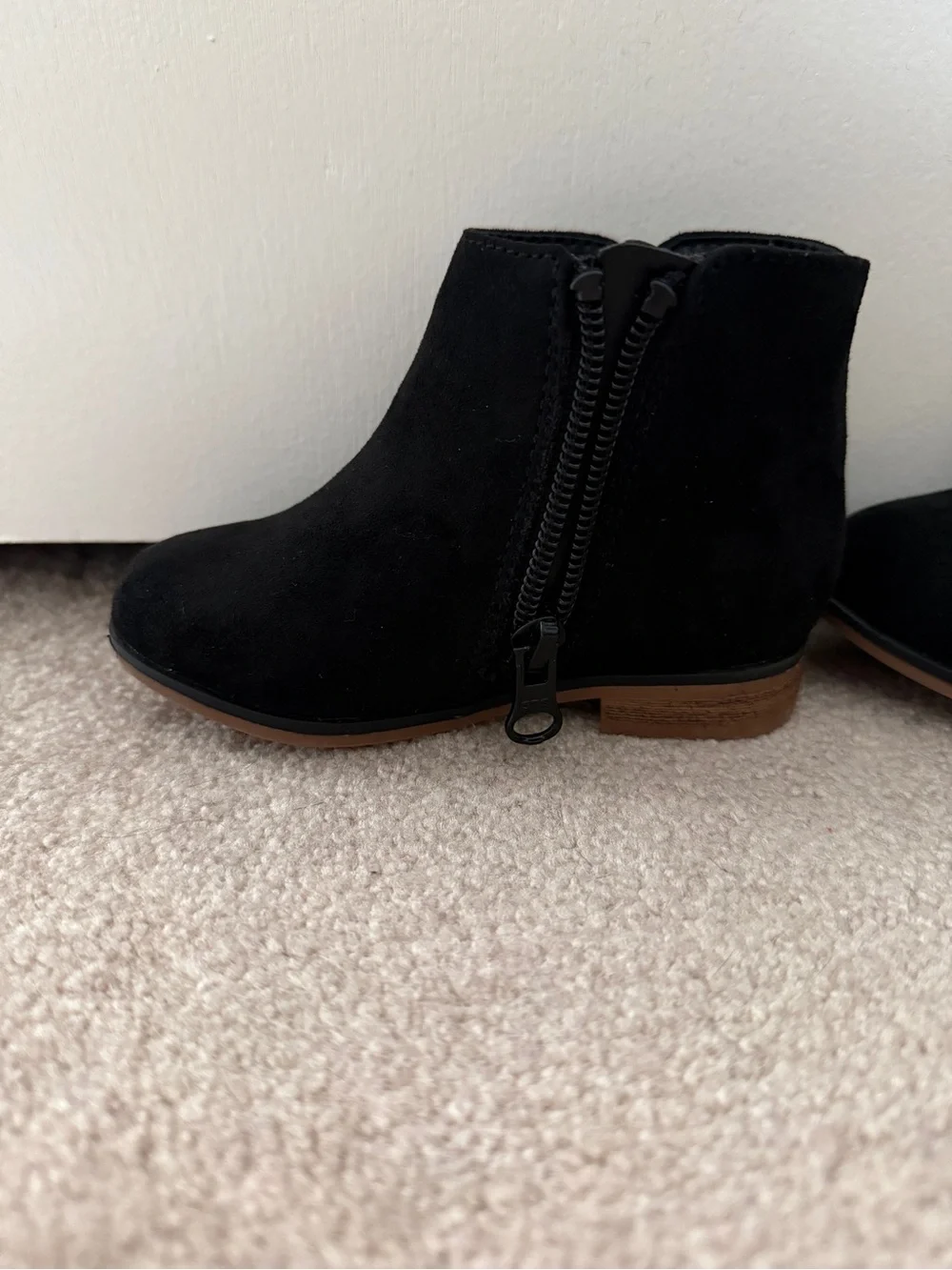 Cat & Jack Black Toddler Ankle Boots with Side Zipper
